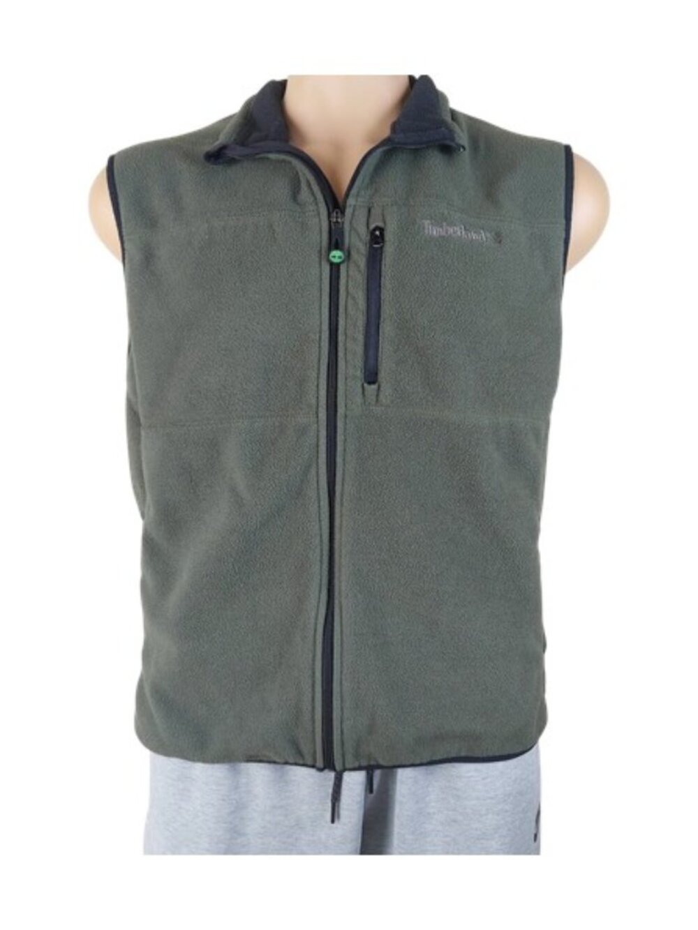 Timberland Men's Olive Sleeveless Thermal Classic Fleece Vest Size XL